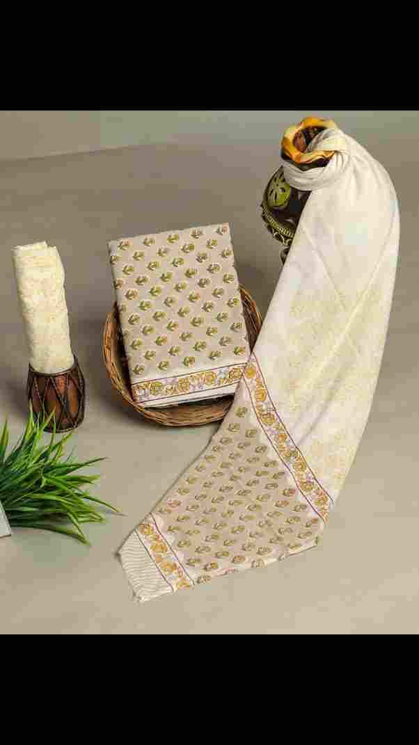 Pure Hand block printed Cotton Suits with